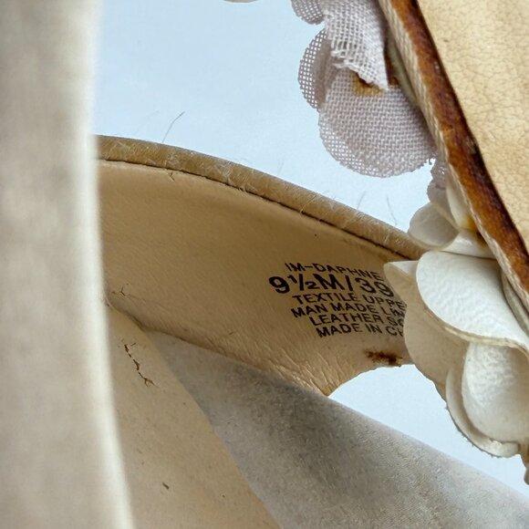 Imagine Vince Camuto Daphne Ivory 3D Floral Stiletto Heels 9.5M Bridal Wedding - Picture 11 of 13